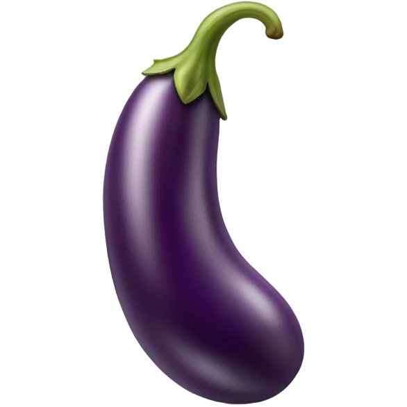 Long eggplant emoji