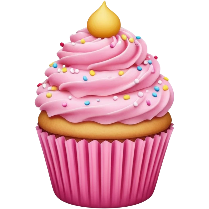 Cupcake with pink icing emoji