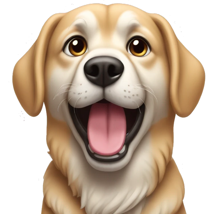 Perro con la lengua fuera emoji