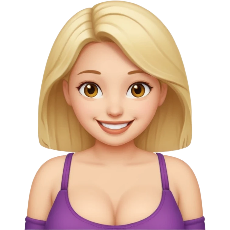 a girl with big boobs emoji