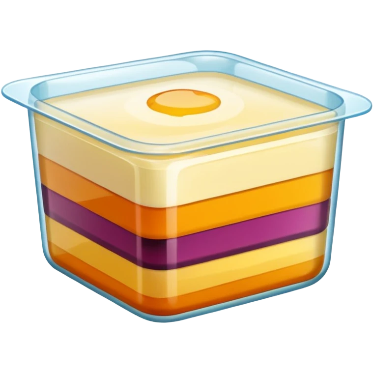 wobbly gelatin dessert, simple, clear emoji