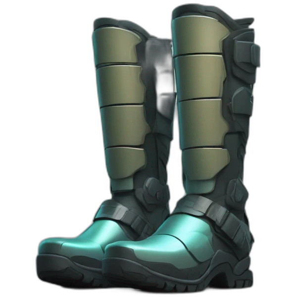 futuristic Autonomous Combat color crimsom armored boots emoji