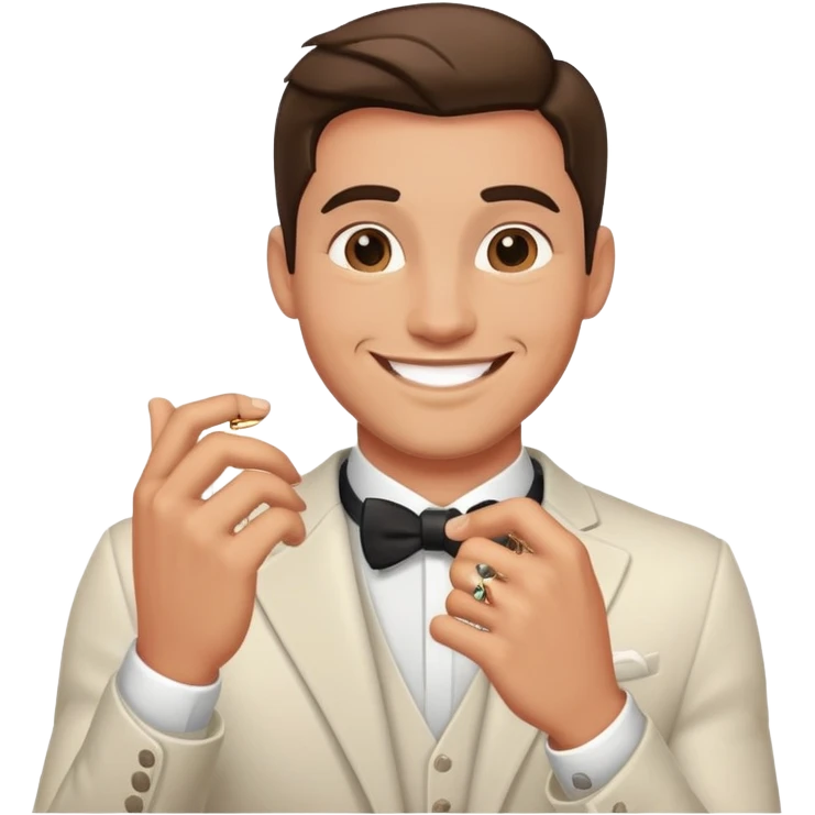 Romantic Masculine male boyish husband wedding engagement ring   emoji