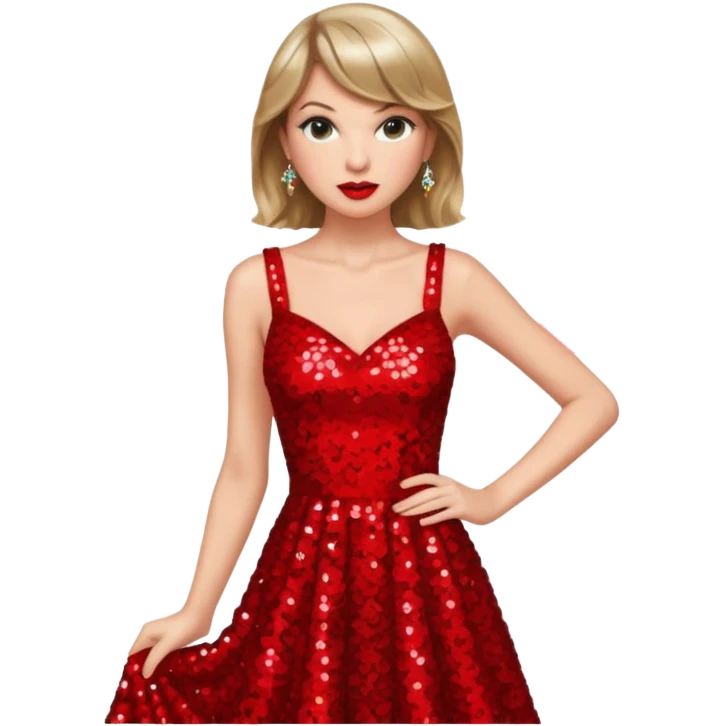 Glitter background with red album Taylor Swift emoji