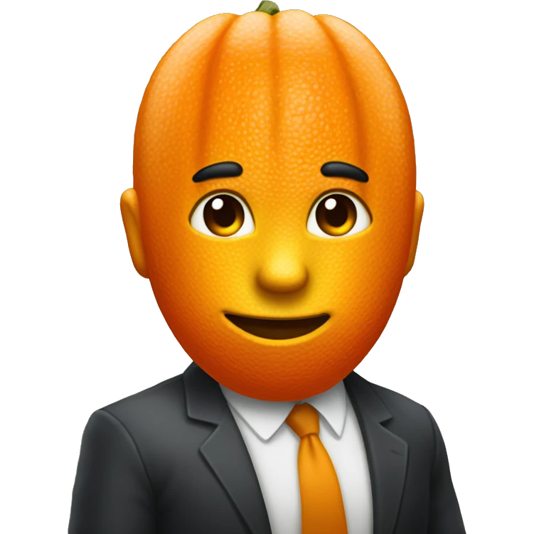 Un arancia che mostra  i muscoli emoji