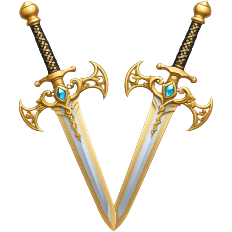 Two Golden royal swords emoji