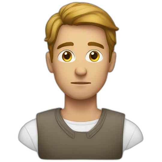 a man shounting emoji