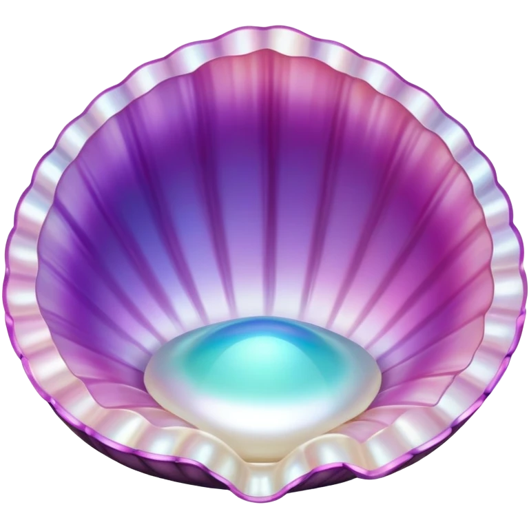 
pearl in a half-open shell of aesthetic colors, mother-of-pearl, pearl color, with shades of purple, pink, turquoise emoji