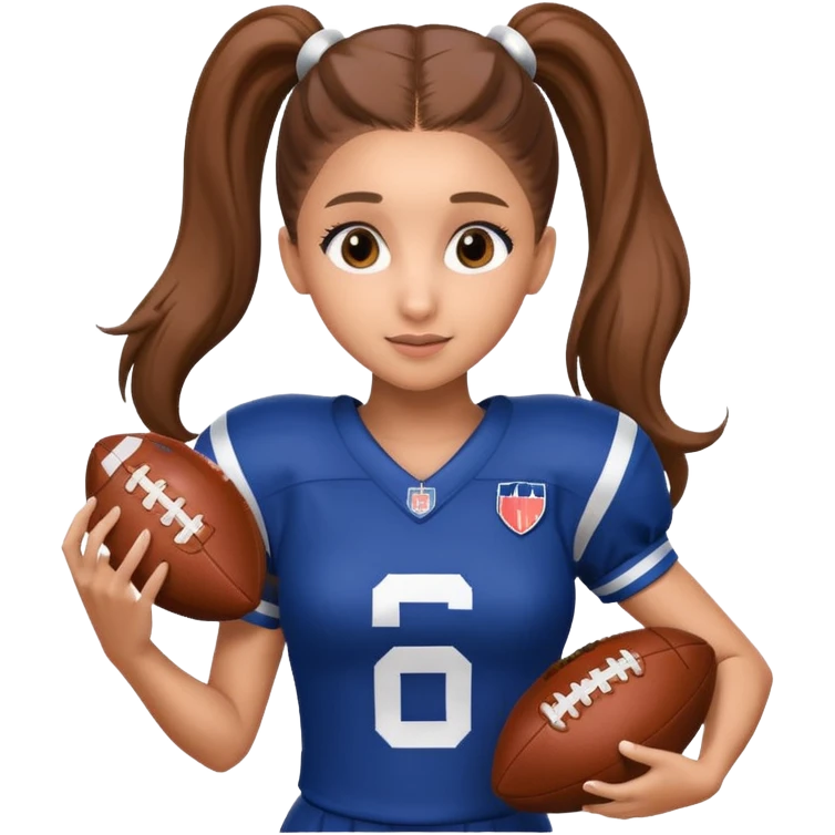 ariana grade playing football emoji