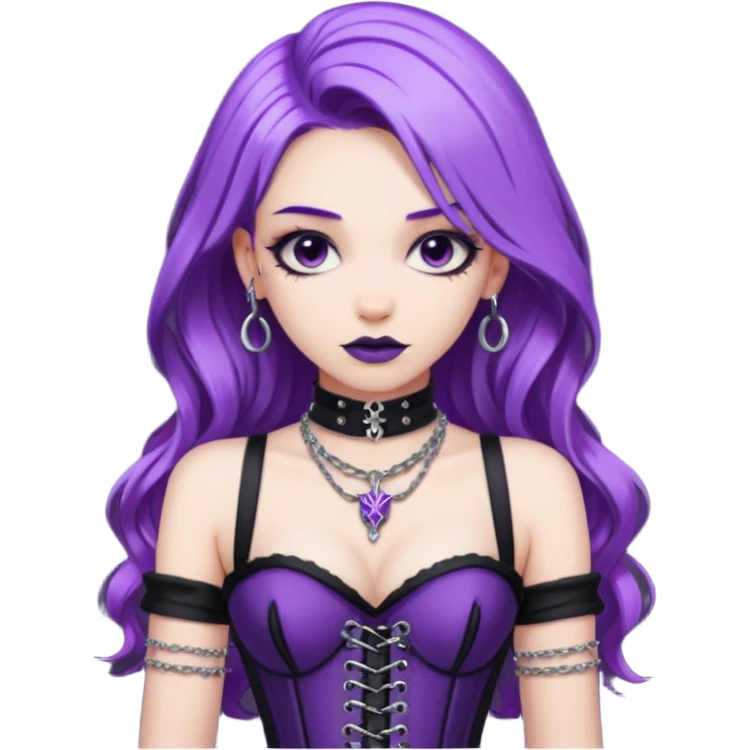 my nickname on the discord server is Little VIper, i have purple hair and an alt/goth style so like corsets and black with silver chains. i want a animated emoji with the text "'Lil Viper Mad" emoji