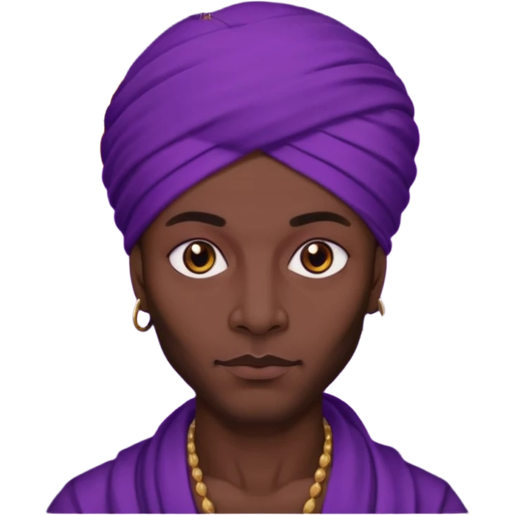 Con el planeta Saturno 🪐 (esto tiene que ser el elemento más importante) , un moro con turbante 👳🏾‍♂️ y la cara del diablo morada esta 😈  emoji