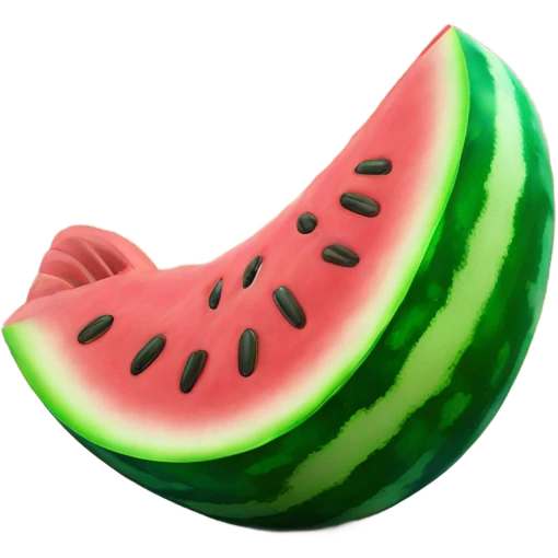 Watermellon middle finger emoji