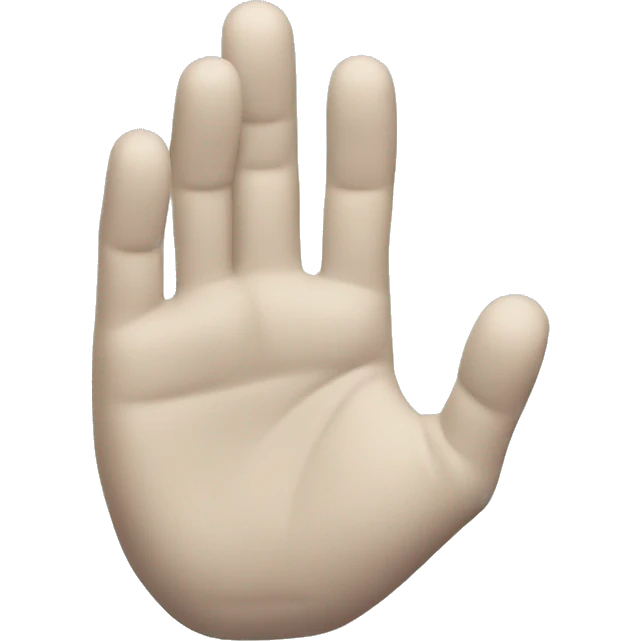 3d Cartoon hand touching emoji
