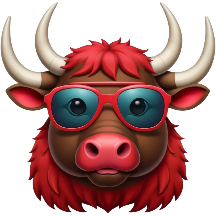 red water buffalo with sunglasses emoji