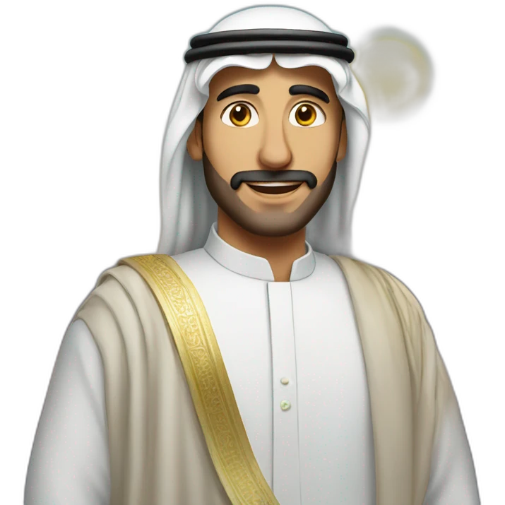 a man from saudi arabia, with a sky background emoji