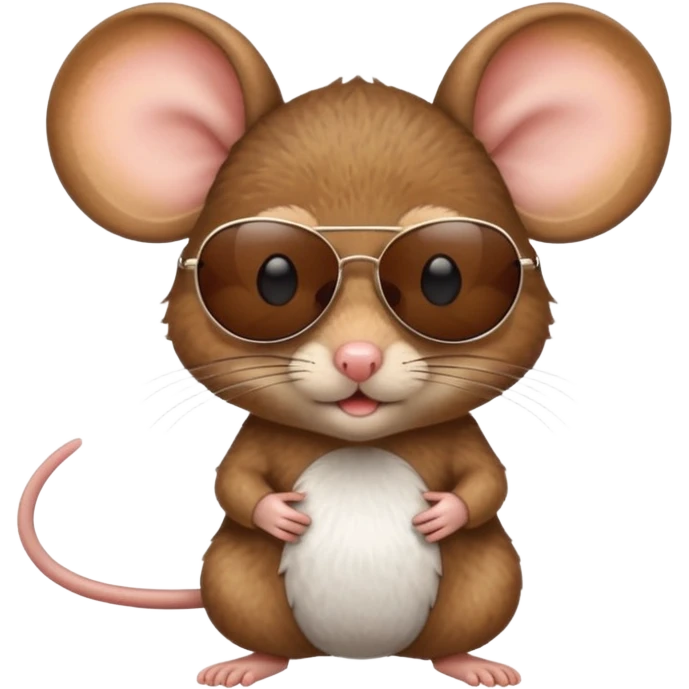 Mouse with sunglasses emoji