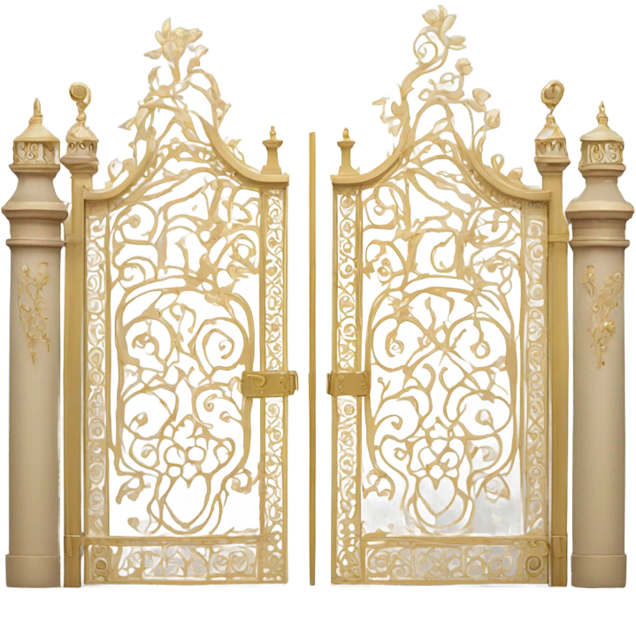 White & gold Gates of heaven emoji