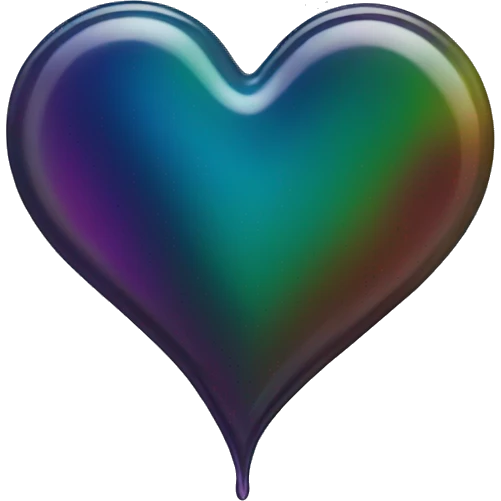 oil slick heart  emoji