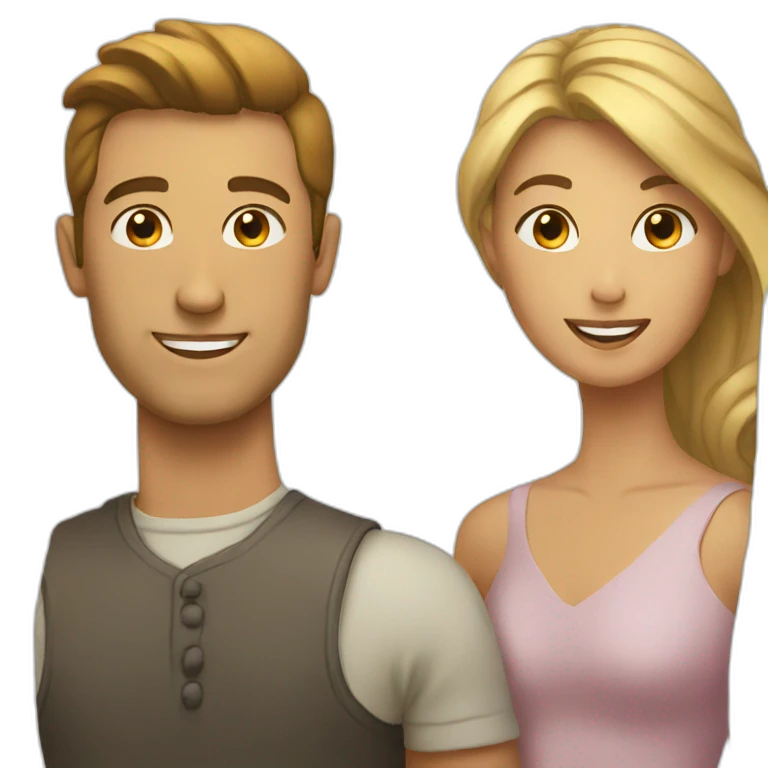 Homme avec femme emoji
