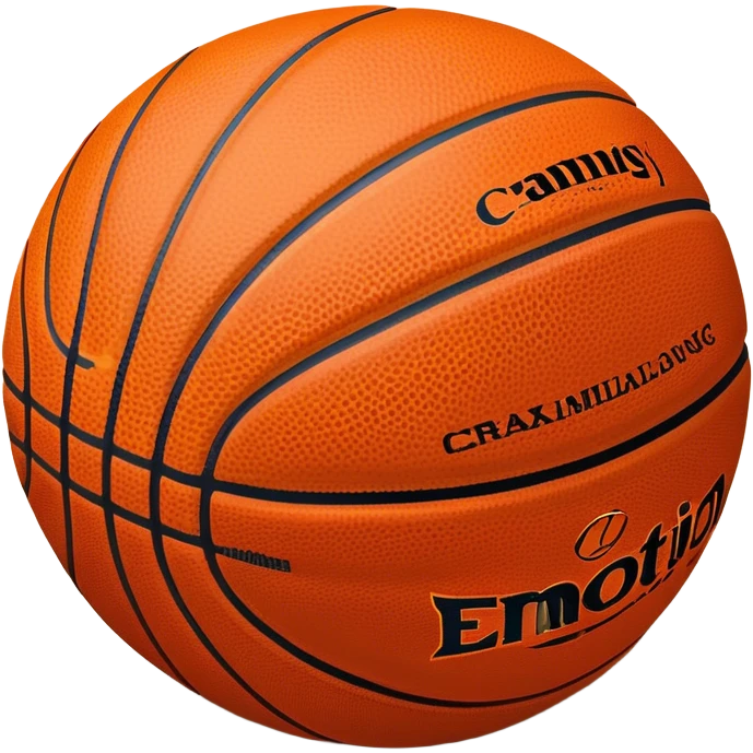 Cinematic Realistic image of a basketball resting on a polished court surface, with finely detailed textures and subtle reflective highlights, evoking a sense of calm before the game’s intensity emoji