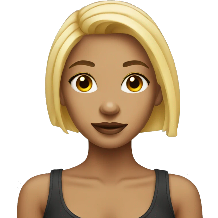 Blonde girl with tattoos emoji