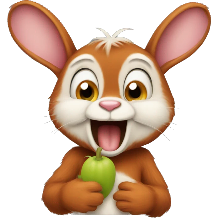 bunny that holds orangutan emoji