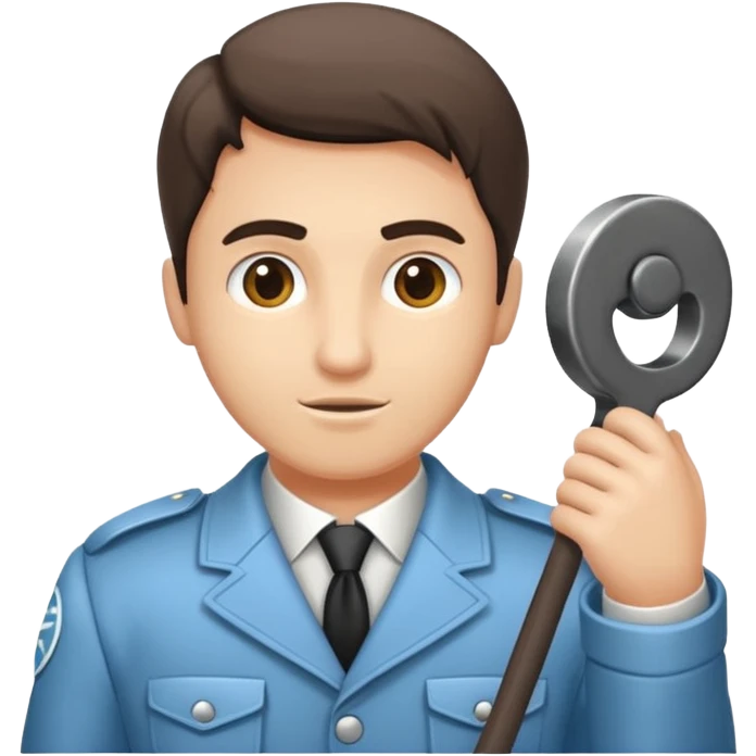 Ministrante maschio con pisside e camice emoji