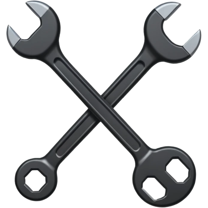 wrench black emoji