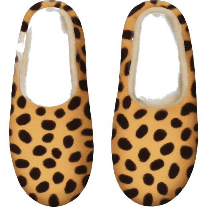 cheetah print slippers emoji