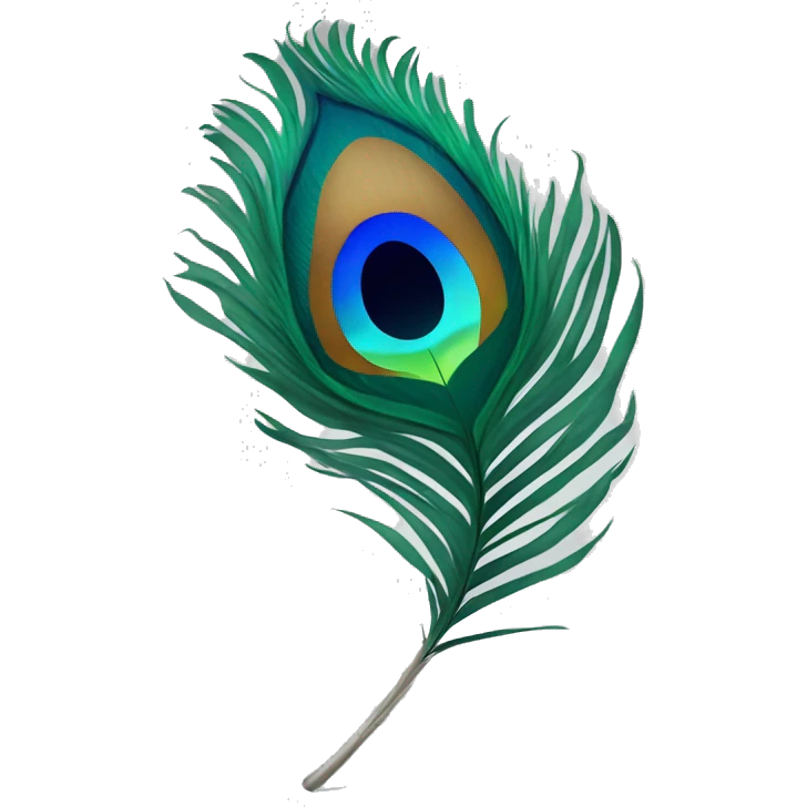 a peacock feather with a eye inside emoji