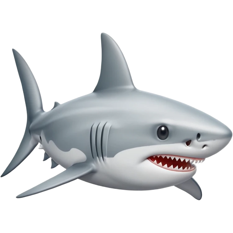 a light grey shark with a shell  emoji