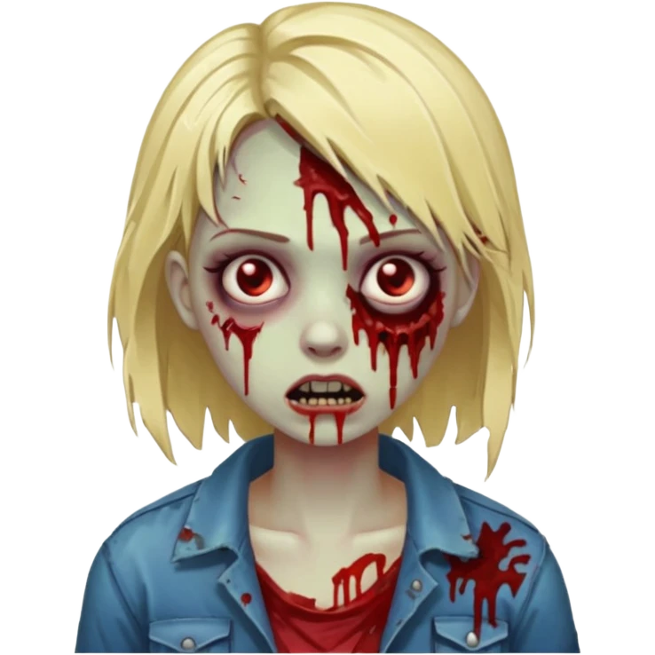 blonde zombie girl  emoji