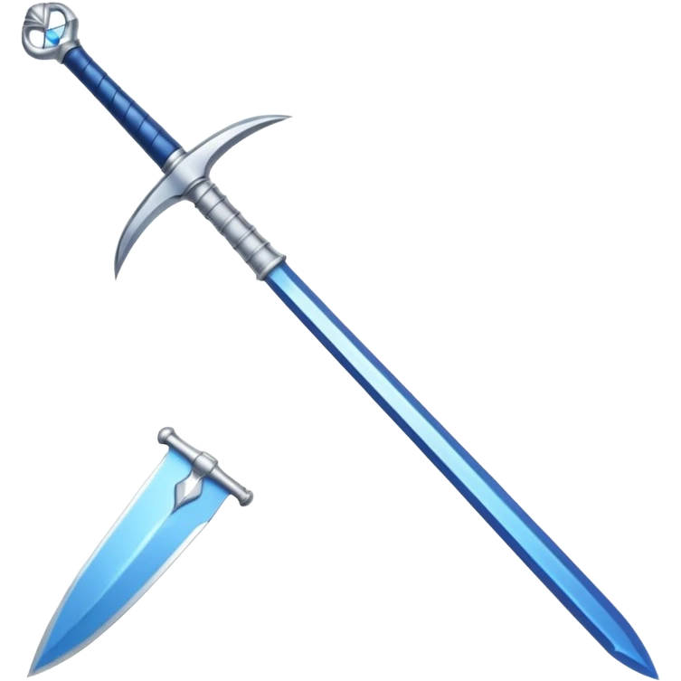 Frost Edge — blue blade + silver hilt emoji