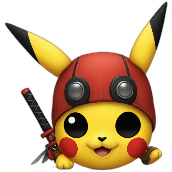 Pikachu Deadpool emoji