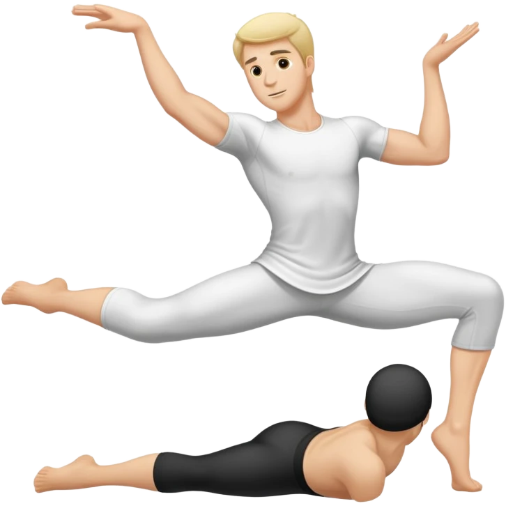 Full splits white male emoji