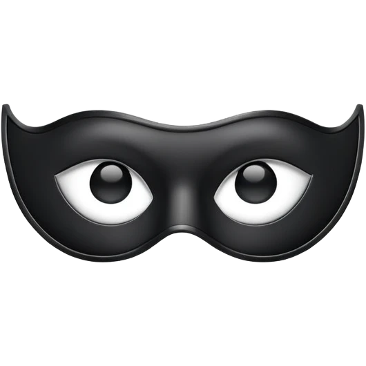 simple black superhero eye mask emoji