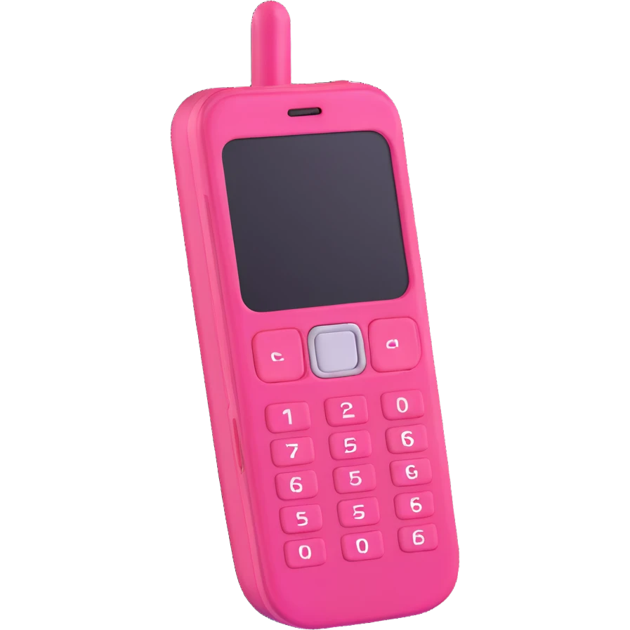 pink gothic flip phone emoji