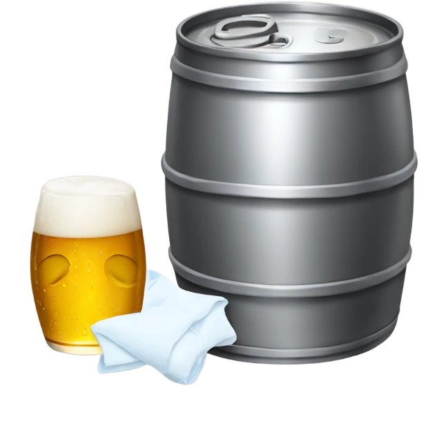Beer keg with diapers  emoji