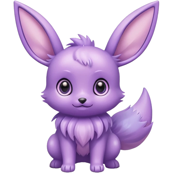 Kawaii Shiny Pastel Violet Lavender Eevee Full Body emoji