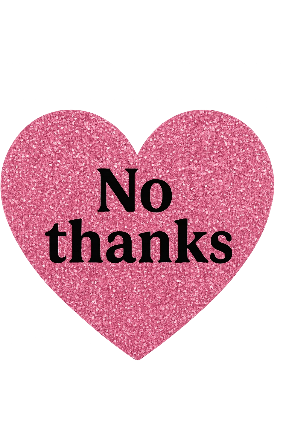 pink glitter No thanks heart, remove background emoji