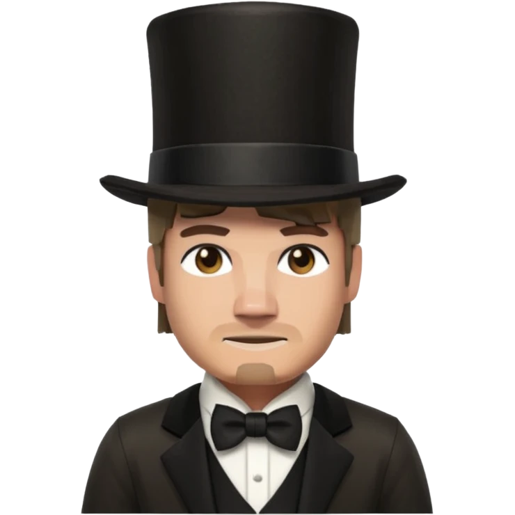 steve form minecraft with a top hat emoji