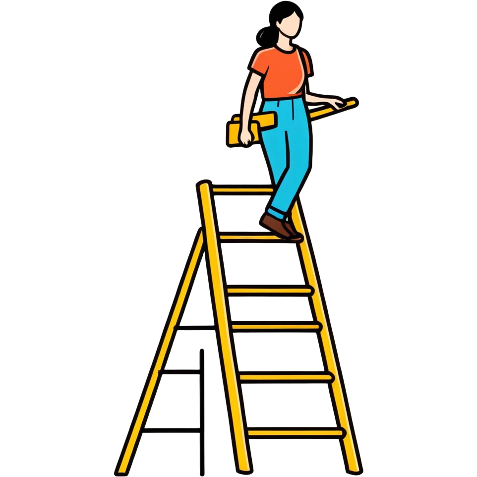 Lozza with hedger on ladder emoji
