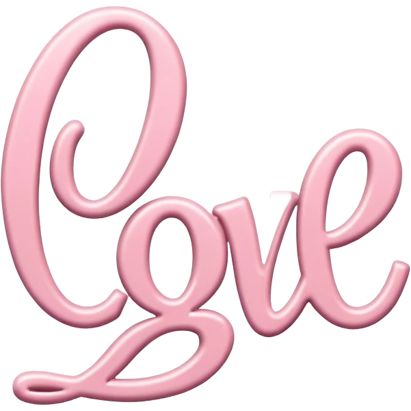 Pastel pink sing say "love" emoji
