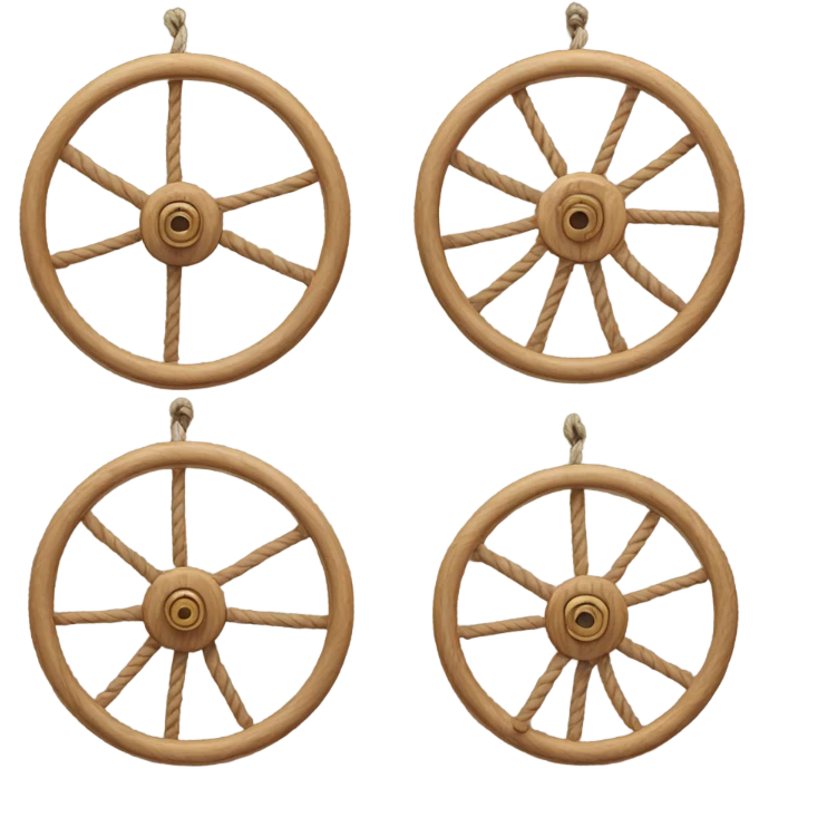 Steering wheels on a rope emoji