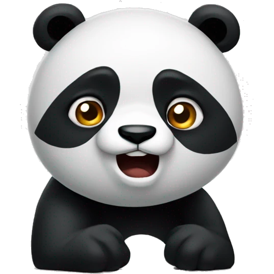 A panda for videos and that is angry and doubtful emoji