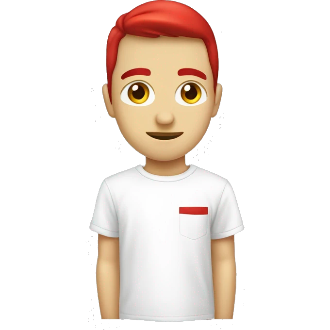 camiseta blanca con una linea roja un poco mas de la mitad y abajo de la linea roja que diga claro en rojo emoji