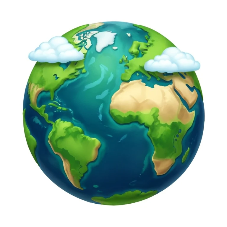Earth with a green continent emoji