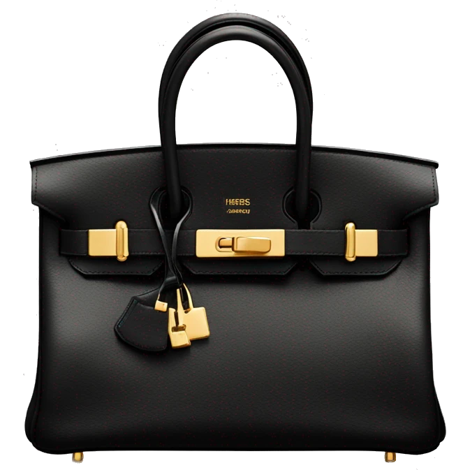 Hermès Birkin Bag black with gold hardware  emoji
