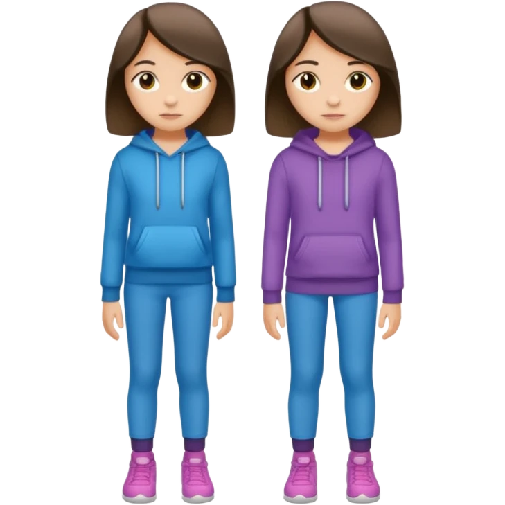11 year old girl wearing ill fitting mid matched clothes emoji