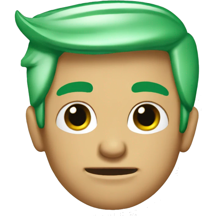 donald trump with green hair and big ears  emoji